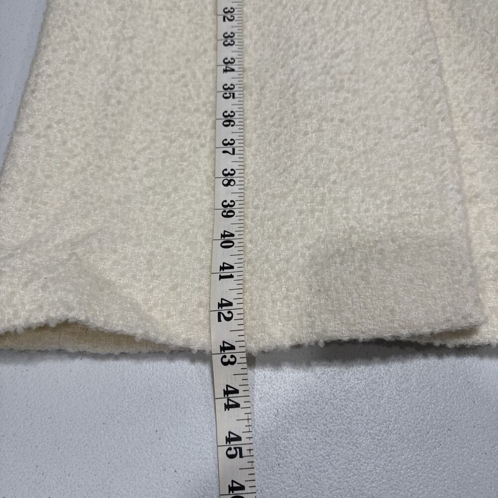 ZARA Womens Straight-Cut Wool Blend Coat Ecru/White Small Textured 8471/449/712 - Picture 13 of 13